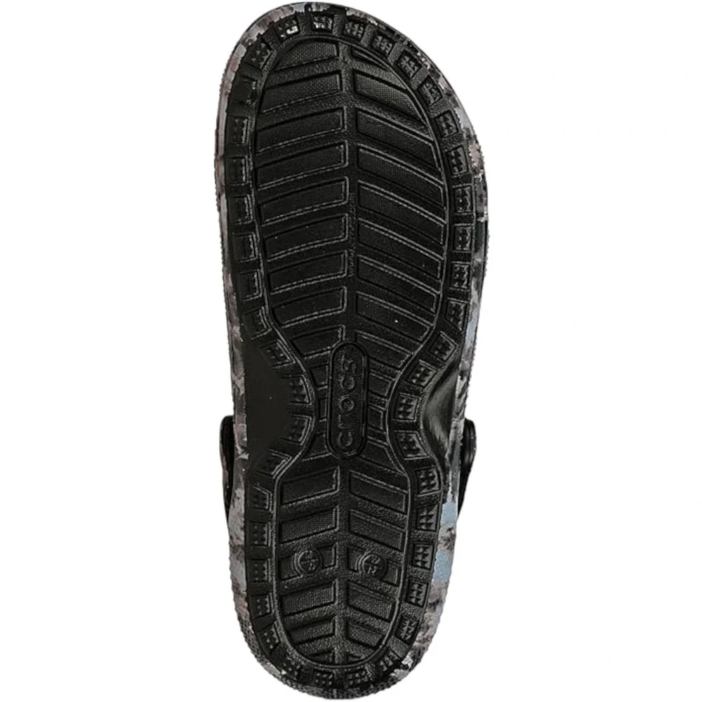 Crocs Classic Lined Tie Dye Clog Black/Bleach Dye Adult Men's Size 4 / Women's 6